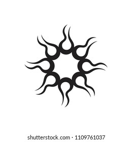 abstract curves swirl circle design logo 