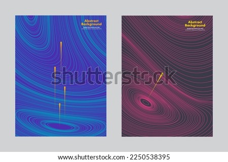Abstract curves and thin lines background, geometric vector design, jumping out of the hole, cover posters wallpaper backdrop business cards websites layout templates, minimal, space, sky