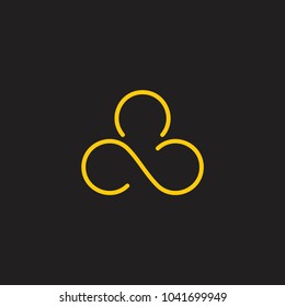 abstract curves thin lines logo vector 
