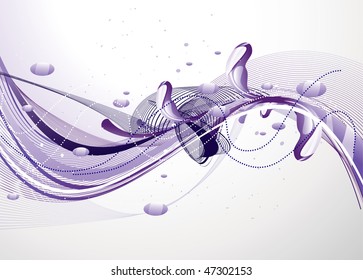 abstract curves vector background