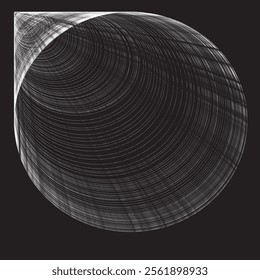 Abstract Curvilinear Lines: Concentric Circular Design