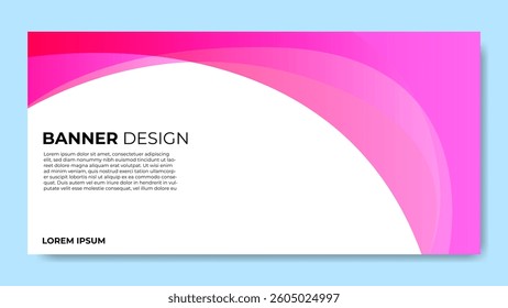 abstract curvy colorful gradient banner design