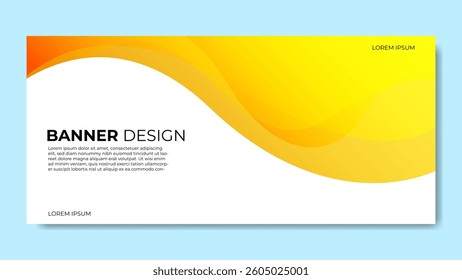 abstract curvy colorful gradient banner design