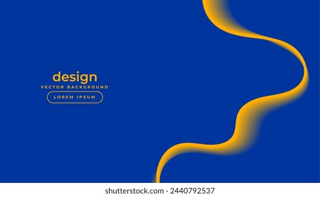 fondo azul de líneas fluidas curvadas abstractas en vector de estilo ondulado