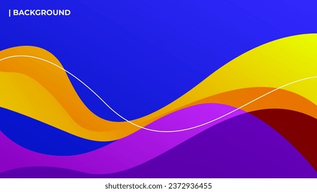 Abstract curvy gradient background with soft and modern color combination