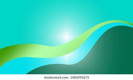 Fondo de gradiente curvado abstracto con combinación de colores suave y moderno	
