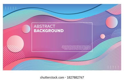 Abstract Curvy Gradient With Line Background