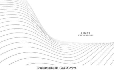 abstract curvy outline pattern background for modern backdrop vector