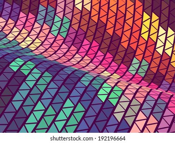 Abstract curvy shapes geometric style background