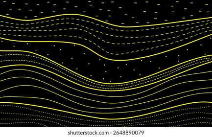 Capas Abstractas de tierra con curvas. Sección transversal sedimentaria