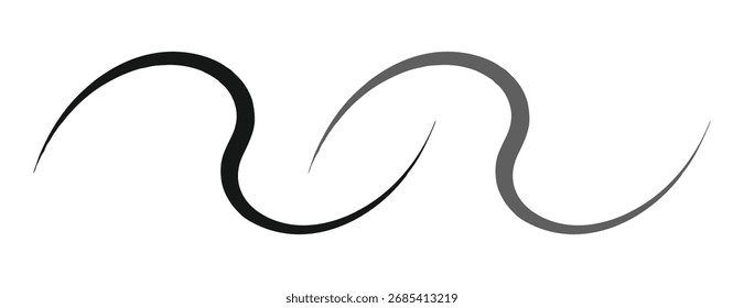 Gráfico vetorial de definição de linhas onduladas curvadas abstratas