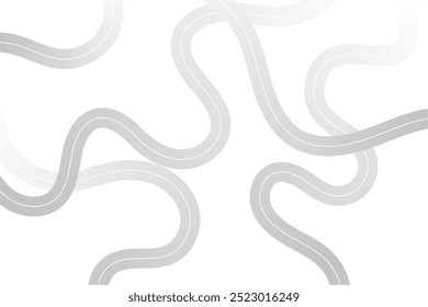 Línea ondulada curvilínea abstracta en el Vector de fondo blanco