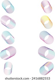 Un conjunto abstracto de elementos de diseño de degradado futurista.