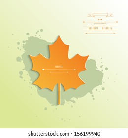 Abstract cut out maple leaf  in vector