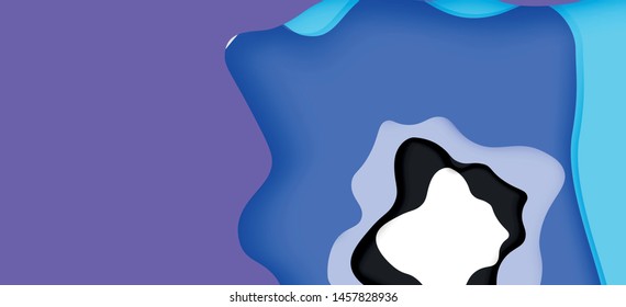 Abstract cut out abstract waves for web design. Color geometric pattern. Vector abstract geometric dynamic pattern frame. Vector line pattern, abstract texture. 3d paper layers