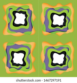 Abstrato cortar ondas abstratas para web design. Padrão geométrico da cor. Quadro de padrão dinâmico geométrico abstrato vetorial. Padrão de linha de vetor, textura abstrata. camadas de papel 3d