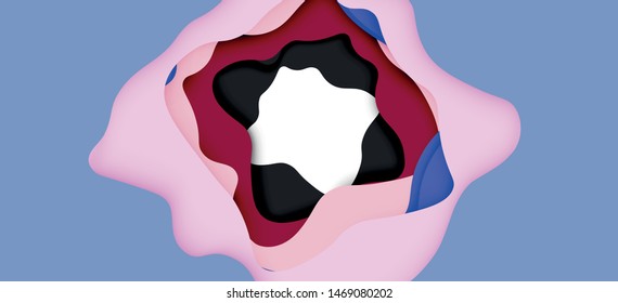 Abstrato cortar ondas abstratas para web design. Padrão geométrico da cor. Quadro de padrão dinâmico geométrico abstrato vetorial. Padrão de linha de vetor, textura abstrata. camadas de papel 3d