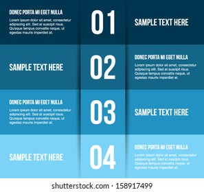 Abstract cut paper banners / panel template for business design, infographics,step presentation, progress, number options, websites or workflow layout. Clean and modern style