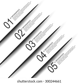 Abstract cut paper infographic