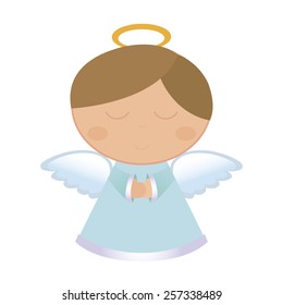 abstract cute angel on a white background
