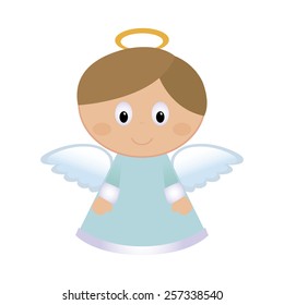 abstract cute angel on a white background