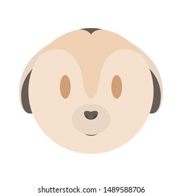abstract cute animal face draw, vector illustration design