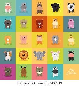 Abstract cute animals on a special background