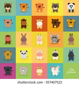 Abstract cute animals on a special background