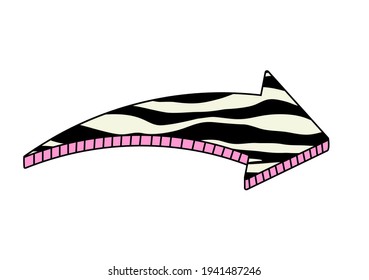 Abstract Cute Arrow Sign Design Element. Vector Illustration EPS10
