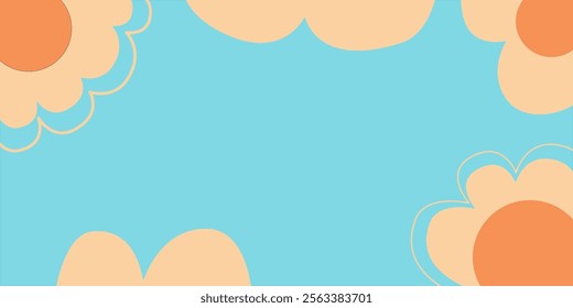 Abstract cute background. abstract colored shapes. doodle background pattern. modern minimalism trendy pattern background.