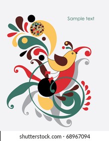 abstract cute bird. vector illustration