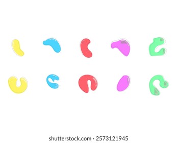 Abstract Cute Blob Vector Element Set