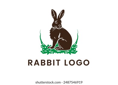 abstract cute bunny rabbit Logo Vector Sublimation Design	
