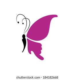 abstract cute butterfly on a white background