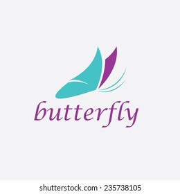 abstract cute butterfly vector design template