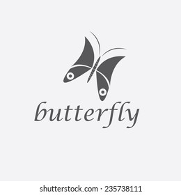 abstract cute butterfly vector design template