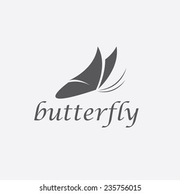 abstract cute butterfly vector design template