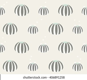 Abstract cute cactus with white flower design on smooth background pattern seamless backdrop wallpaper. Vector image