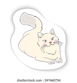 Abstract cute cat doodle