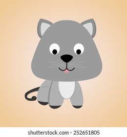abstract cute cat on a special background