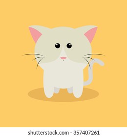 Abstract cute cat on a special background