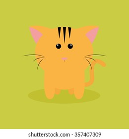 Abstract cute cat on a special background