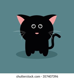 Abstract cute cat on a special background