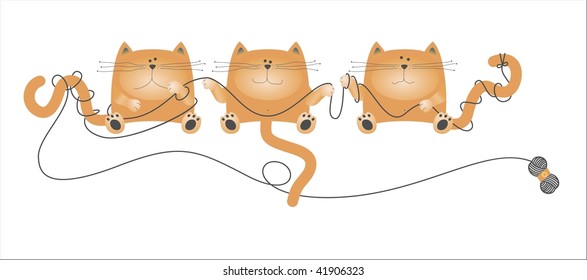 abstract cute cats