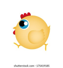abstract cute chicken on a white background