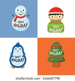 abstract cute christmas background with some special objects