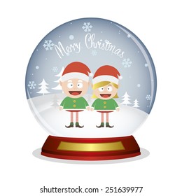 abstract cute christmas background with some special objects