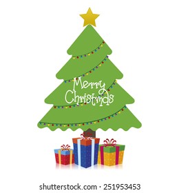 abstract cute christmas background with some special objects