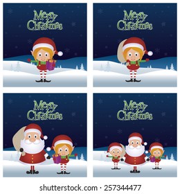 abstract cute christmas background with some special objects