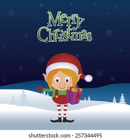 abstract cute christmas background with some special objects